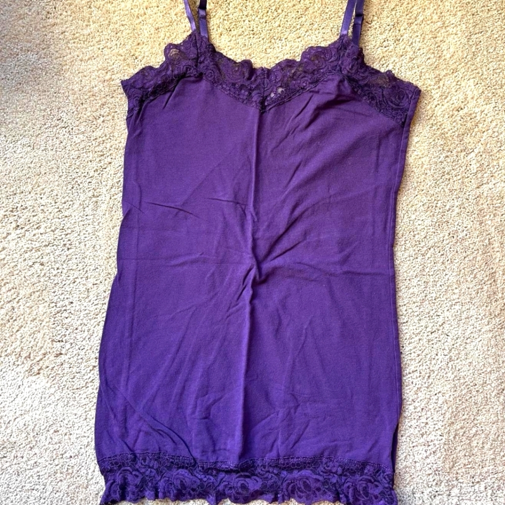 Purple Lace Tank Top